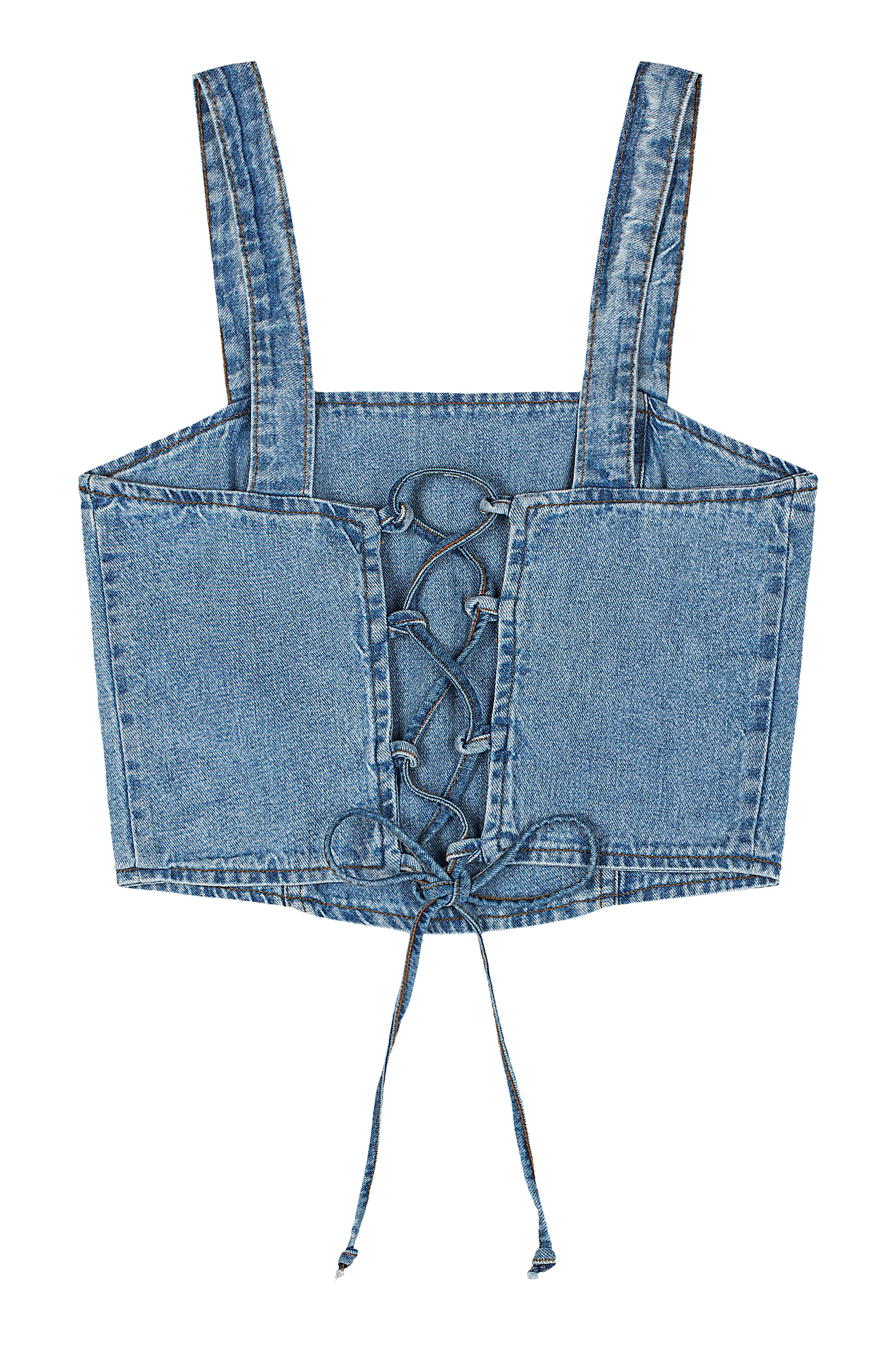 Top Jeans Juvenil com Strass para Menina (Azul) Gloss - Imagem 8